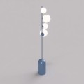 Lampa podłogowa ETNO LP4 DUSTY BLUE – niebieska, 4 × G9