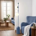 Lampa podłogowa ETNO LP4 DUSTY BLUE – niebieska, 4 × G9