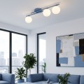 Lampa sufitowa KAIRO 3 DUSTY BLUE – błękitna, 3 × E14