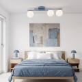 Lampa sufitowa KAIRO 3 DUSTY BLUE – błękitna, 3 × E14