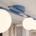 Lampa sufitowa KAIRO 3 DUSTY BLUE – błękitna, 3 × E14