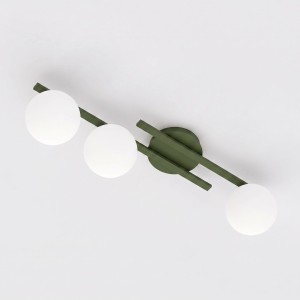 Lampa sufitowa KAIRO 3 OLIVE GREEN – oliwkowa, 3 × E14