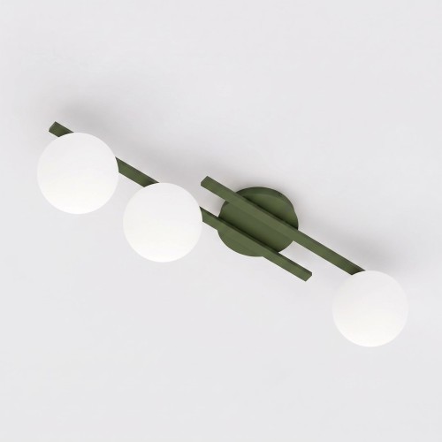 Lampa sufitowa KAIRO 3 OLIVE GREEN – oliwkowa, 3 × E14