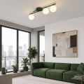 Lampa sufitowa KAIRO 3 OLIVE GREEN – oliwkowa, 3 × E14