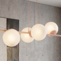 Lampa wisząca MAGNUS 8 CORAL – osiem punktów światła i koralowy kolor
