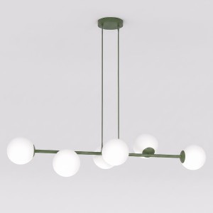 Lampa wisząca MAGNUS 6 OLIVE GREEN – oliwkowa zieleń