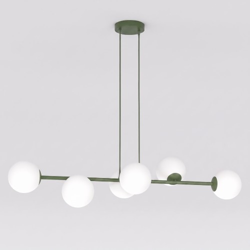 Lampa wisząca MAGNUS 6 OLIVE GREEN – oliwkowa zieleń