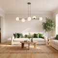 Lampa wisząca MAGNUS 6 OLIVE GREEN – oliwkowa zieleń
