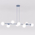Lampa wisząca MAGNUS 8 DUSTY BLUE – dekoracyjne oświetlenie, niebieski
