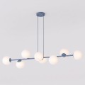 Lampa wisząca MAGNUS 8 DUSTY BLUE – dekoracyjne oświetlenie, niebieski
