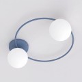 Lampa sufitowa SOPRA 2 DUSTY BLUE – błękitna, 2 × E14