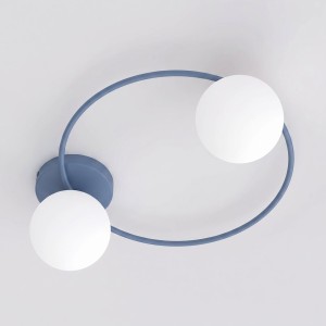 Lampa sufitowa SOPRA 2 DUSTY BLUE – błękitna, 2 × E14