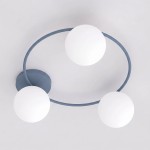 Lampa sufitowa SOPRA 3 DUSTY BLUE – błękitna, 3 × E14E