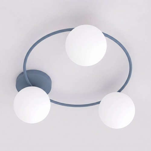 Lampa sufitowa SOPRA 3 DUSTY BLUE – błękitna, 3 × E14E