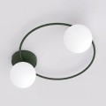 Lampa sufitowa SOPRA 2 OLIVE GREEN – oliwkowa, 2 × E14