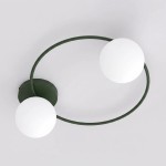 Lampa sufitowa SOPRA 2 OLIVE GREEN – oliwkowa, 2 × E14