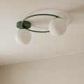 Lampa sufitowa SOPRA 2 OLIVE GREEN – oliwkowa, 2 × E14