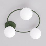 Lampa sufitowa SOPRA 3 OLIVE GREEN – oliwkowa, 3 × E14