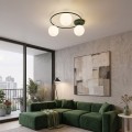 Lampa sufitowa SOPRA 3 OLIVE GREEN – oliwkowa, 3 × E14