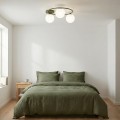 Lampa sufitowa SOPRA 3 OLIVE GREEN – oliwkowa, 3 × E14