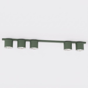 Lampa sufitowa NANO 5 OLIVE GREEN – oliwkowa, 5 × GU10 AR111