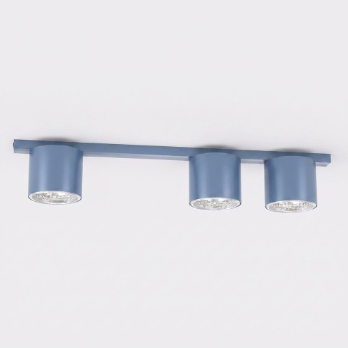 Lampa sufitowa NANO 3 DUSTY BLUE – błękitna, 3 × GU10 AR111