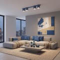Lampa sufitowa NANO 4 DUSTY BLUE – błękitna, 4 × GU10 AR111