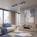 Lampa sufitowa NANO 5 DUSTY BLUE – błękitna, 5 × GU10 AR111