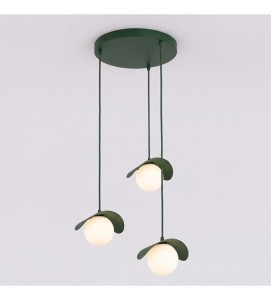 Lampa wisząca RITUAL 3 PREM OLIVE GREEN – oliwkowa, 3 × G9
