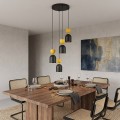 Lampa wisząca GAUDI 4PREM BLACK ORANGE – geometria z pomarańczowym akcentem