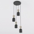 Lampa wisząca GAUDI 4PREM BLACK MOKKA – geometryczna forma, czarny i mokka