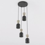 Lampa wisząca GAUDI 4PREM BLACK MOKKA – geometryczna forma, czarny i mokka