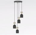 Lampa wisząca GAUDI 4PREM BLACK MOKKA – geometryczna forma, czarny i mokka