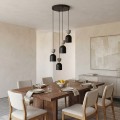 Lampa wisząca GAUDI 4PREM BLACK MOKKA – geometryczna forma, czarny i mokka