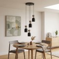Lampa wisząca GAUDI 4PREM BLACK MOKKA – geometryczna forma, czarny i mokka