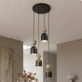 Lampa wisząca GAUDI 4PREM BLACK MOKKA – geometryczna forma, czarny i mokka