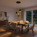 Lampa wisząca GAUDI 3PREM BLACK ORANGE – geometryczna forma, pomarańczowy