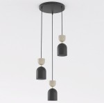 Lampa wisząca GAUDI 3PREM BLACK MOKKA – geometryczna forma, beżowy