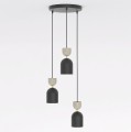 Lampa wisząca GAUDI 3PREM BLACK MOKKA – geometryczna forma, beżowy