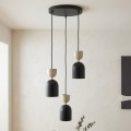 Lampa wisząca GAUDI 3PREM BLACK MOKKA – geometryczna forma, beżowy