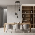 Lampa wisząca GAUDI 3PREM BLACK MOKKA – geometryczna forma, beżowy