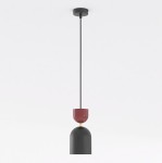 Lampa wisząca GAUDI 1 BLACK BURGUNDY – geometria z bordowym akcentem