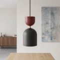 Lampa wisząca GAUDI 1 BLACK BURGUNDY – geometria z bordowym akcentem