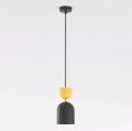 Lampa wisząca GAUDI 1 BLACK ORANGE – geometryczna forma, pomarańczowy