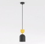 Lampa wisząca GAUDI 1 BLACK ORANGE – geometryczna forma, pomarańczowy