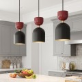 Lampa wisząca GAUDI 3 BLACK BURGUNDY – geometryczna forma, czarny i burgund