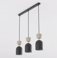 Lampa wisząca GAUDI 3 BLACK MOKKA – geometryczna forma, beżowy