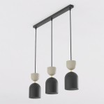 Lampa wisząca GAUDI 3 BLACK MOKKA – geometryczna forma, beżowy