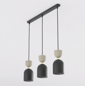 Lampa wisząca GAUDI 3 BLACK MOKKA – geometryczna forma, beżowy