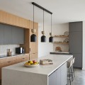 Lampa wisząca GAUDI 3 BLACK MOKKA – geometryczna forma, beżowy